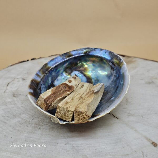Groene Abalone Smudge Schelp met Palo Santo - Afbeelding 3