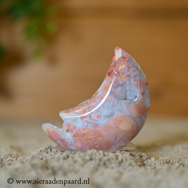 Cotton Candy Agaat Maan (Roze Agaat) - Afbeelding 2